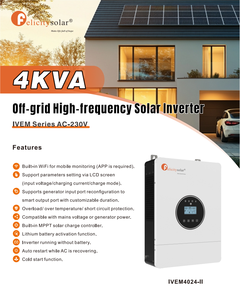 4kw Felicity inverter with smart port