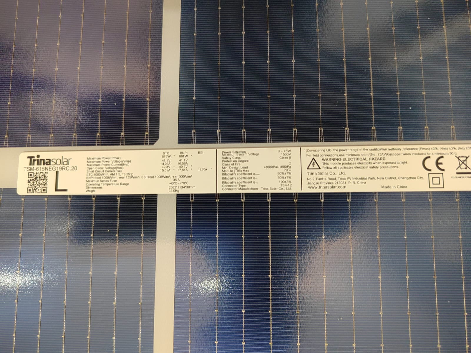 615W Trina Solar Panels