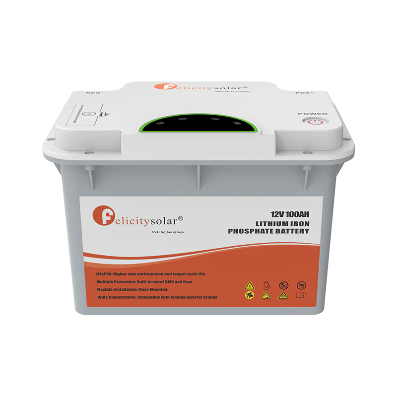12V 1.28KWH Floor Mount Lithium Battery
