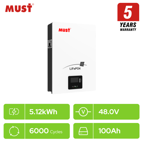 Must 5.12kWh 48V Lithium Battery